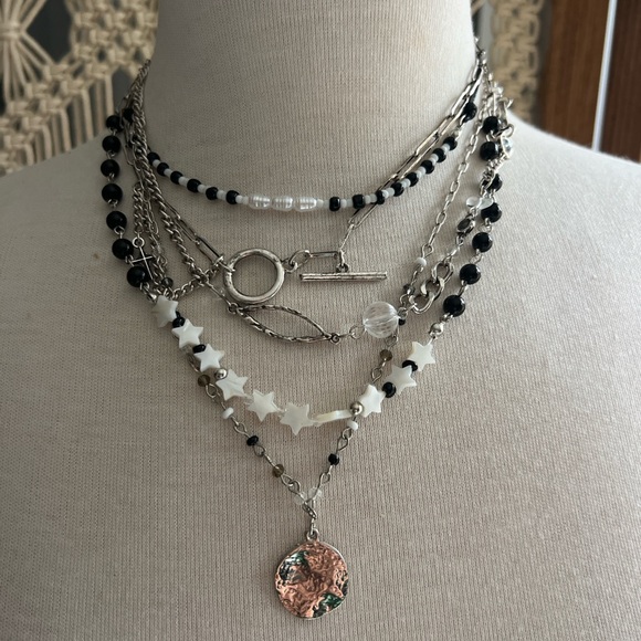 Free People Black Starry Layered Necklace - Picture 5 of 7